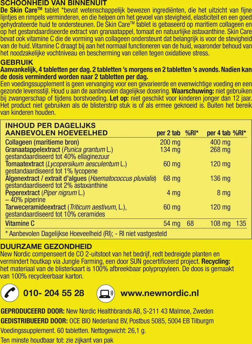 New Nordic Collagen Filter Voedingssupplement 60 tabletten