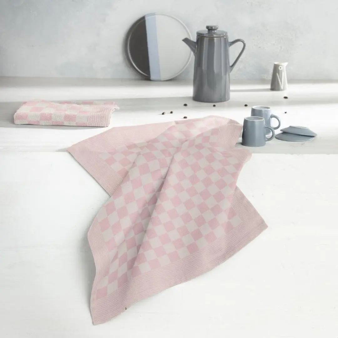 DDDDD Keukendoek Barbeque 50x55cm Pastel Roze - 6 Stuks