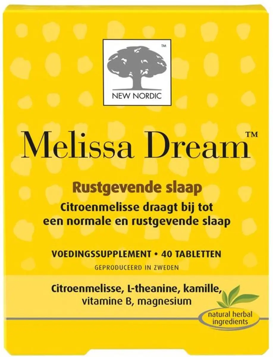 New Nordic Melissa Dream Slaaptabletten 40 Stuks