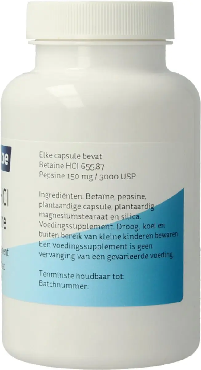Nova Vitae Betaine HCl met Pepsine 90 Capsules