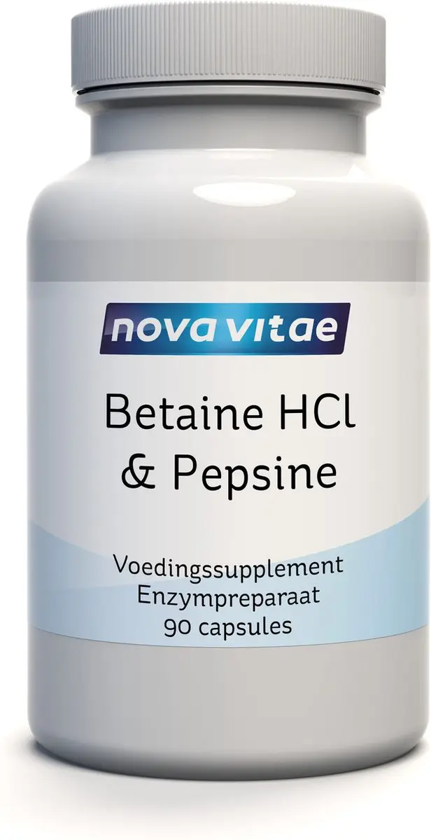 Nova Vitae Betaine HCl met Pepsine 90 Capsules