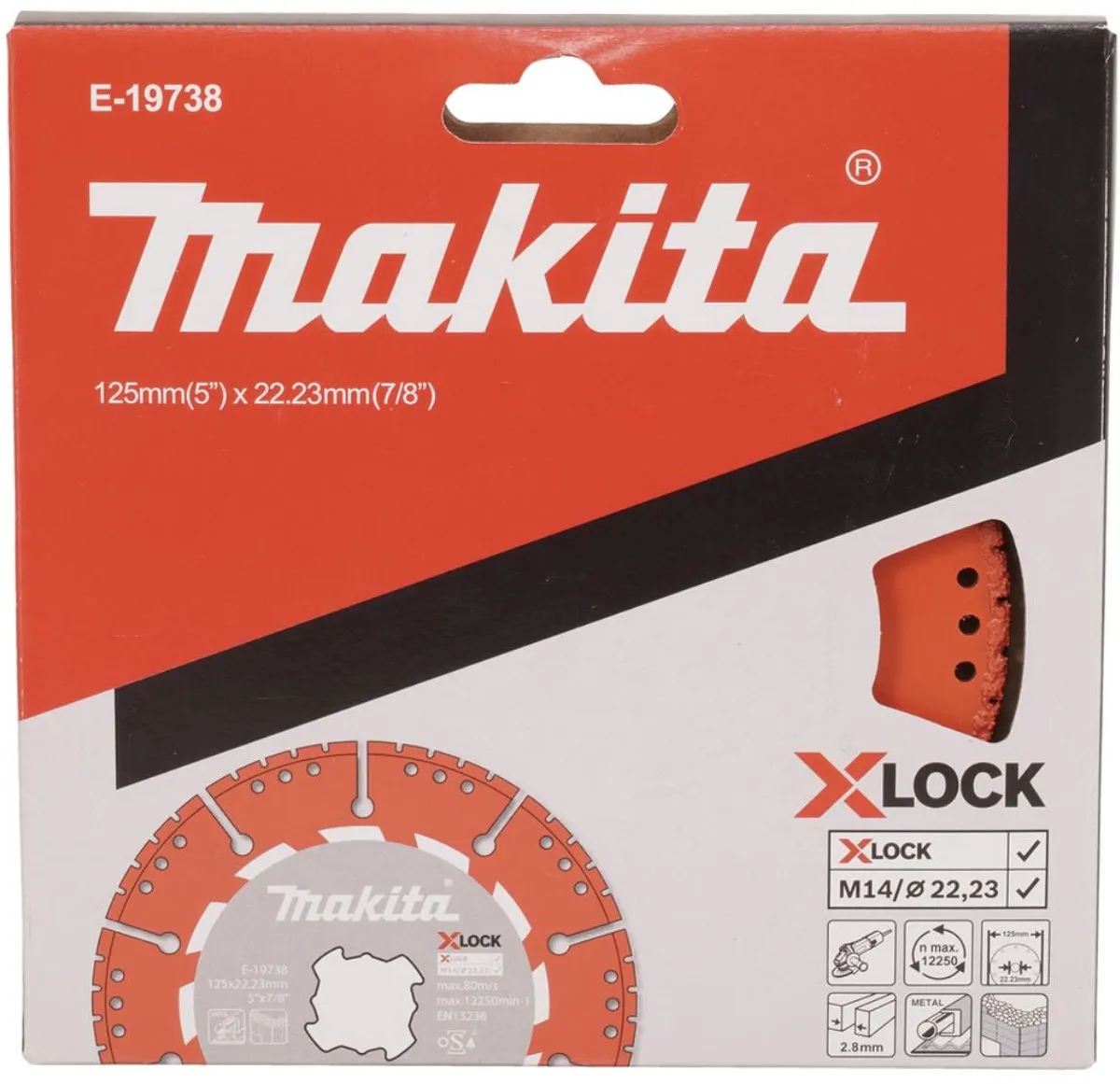 Makita X-LOCK Diamantdoorslijpschijf 125mm - Rescue Cut