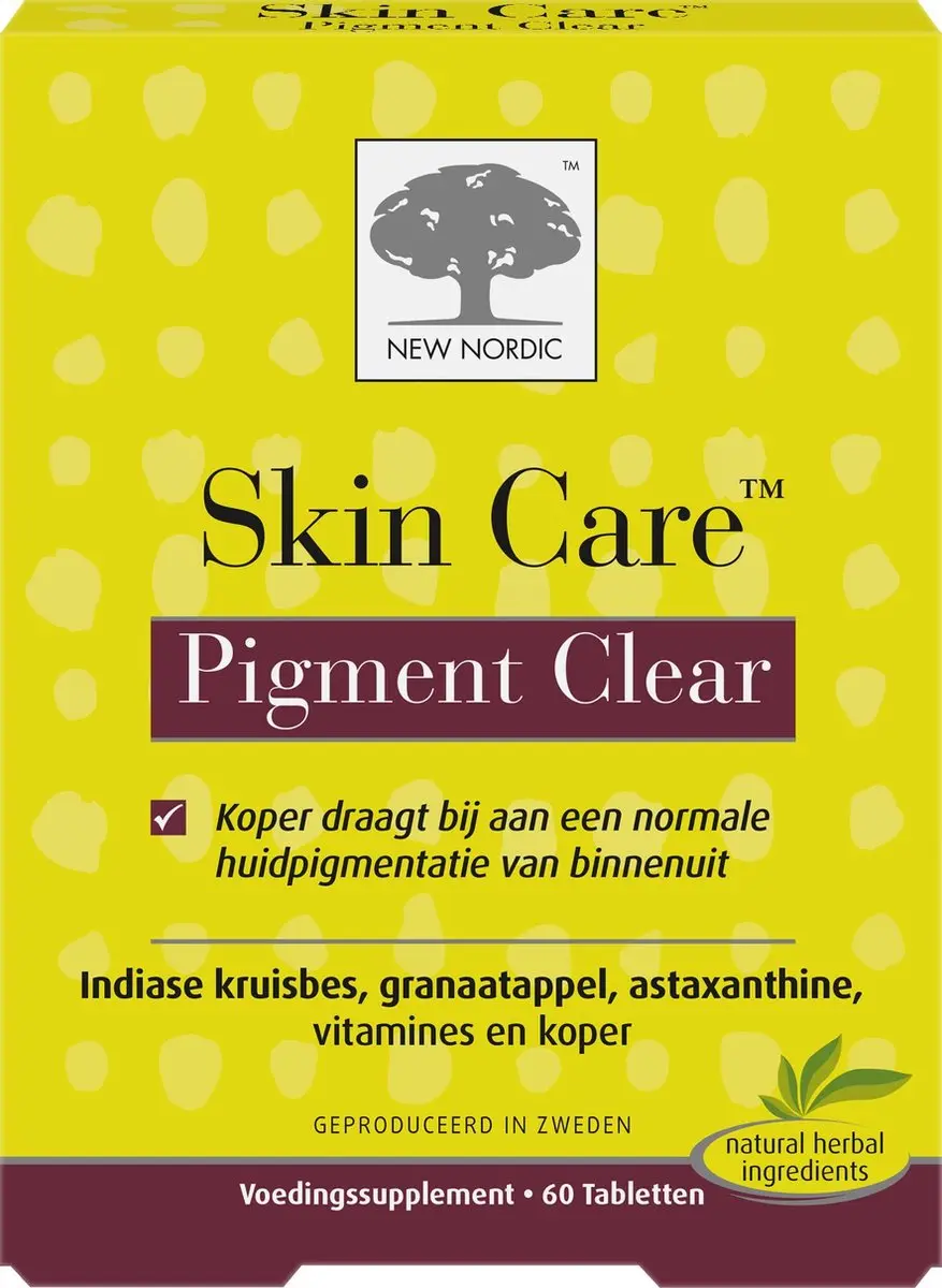 New Nordic Pigment Clear Voedingssupplement 60 Tabletten