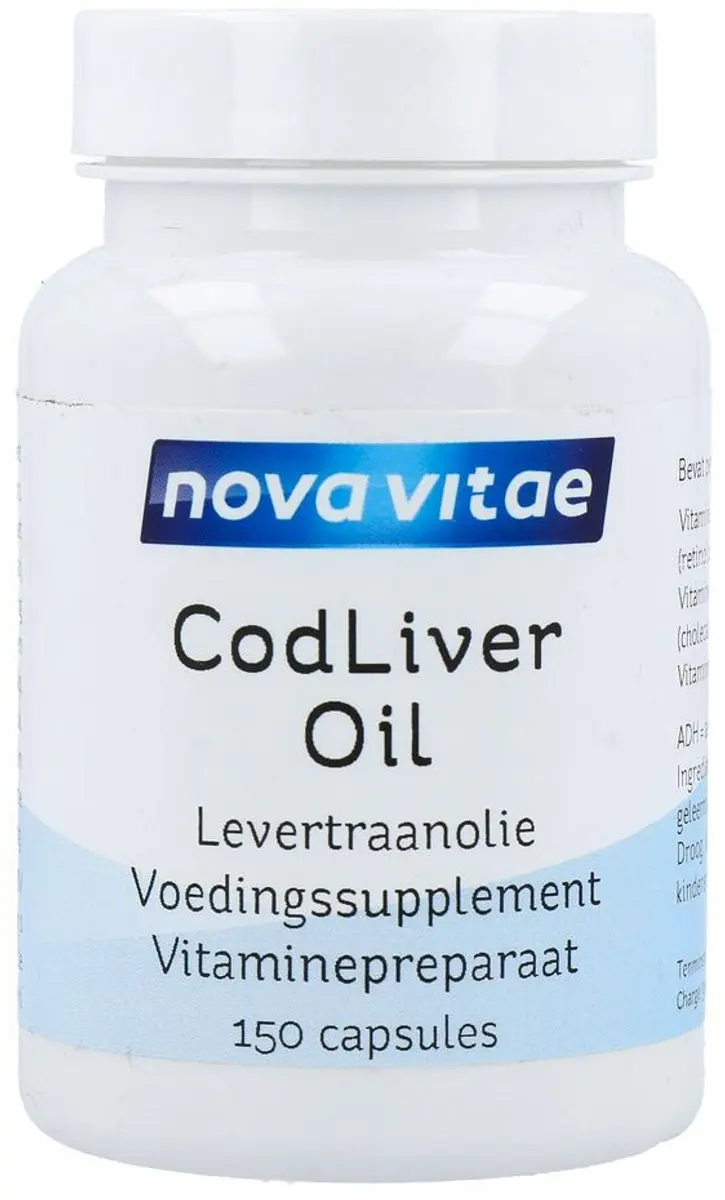 Nova Vitae Levertraanolie Cod Liver Oil 150 Capsules