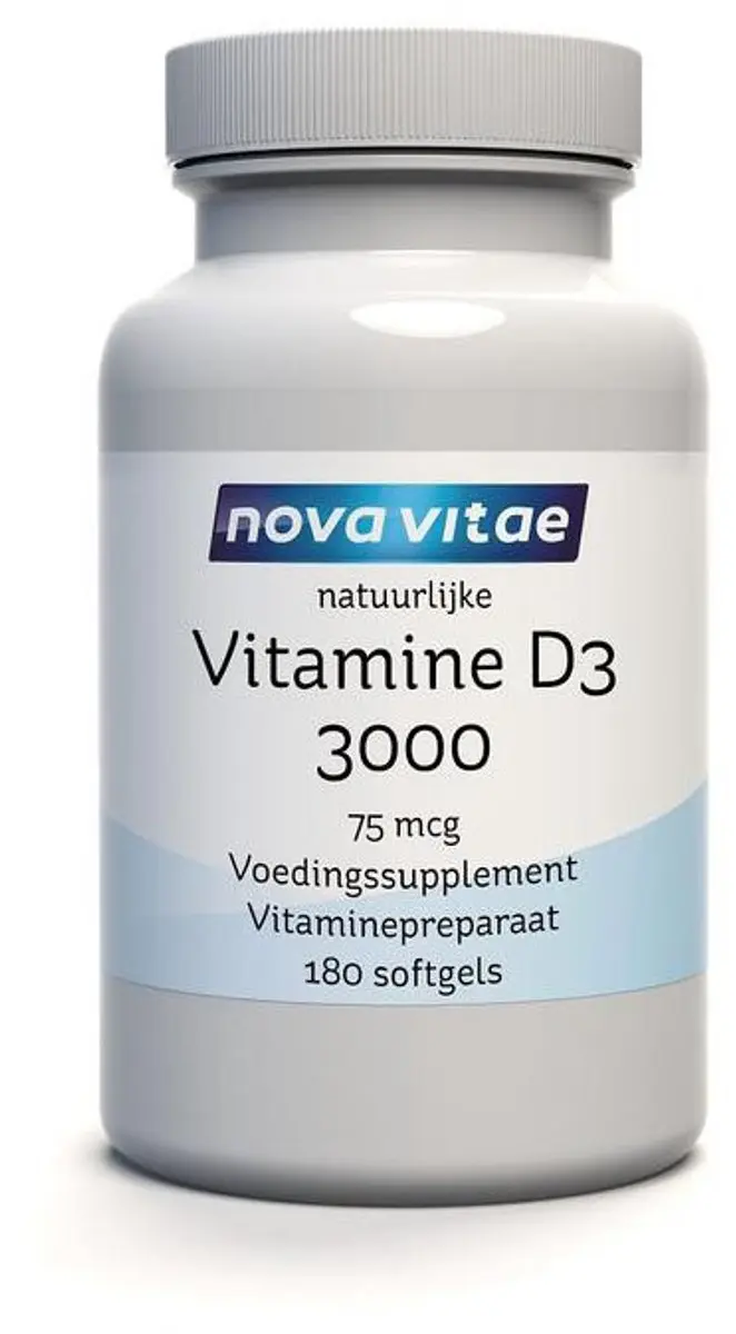 Nova Vitae Vitamine D3 75mcg 180 Softgels
