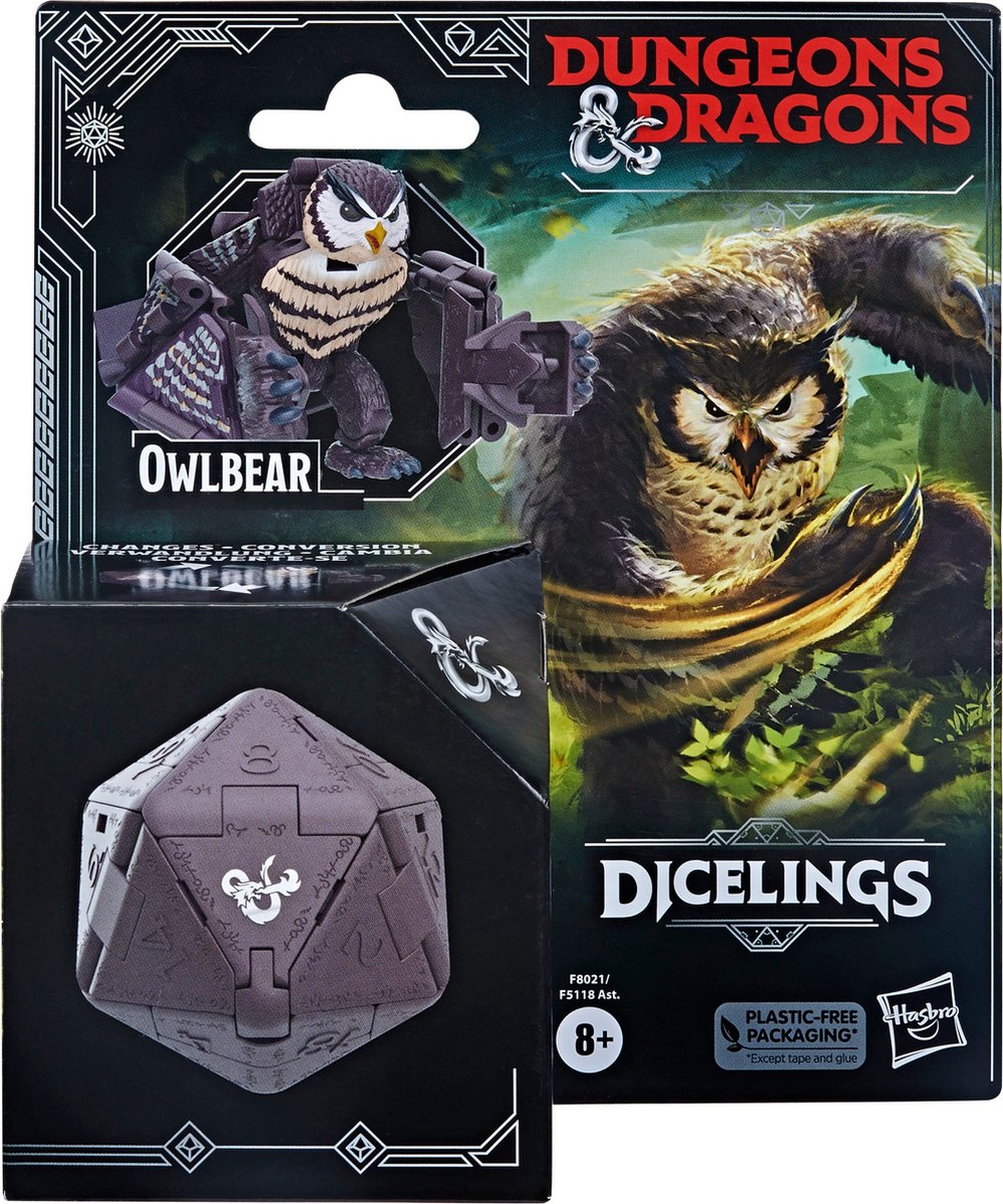 Hasbro Dungeons & Dragons - Dicelings Owlbear Actiefiguur - Multicolours
