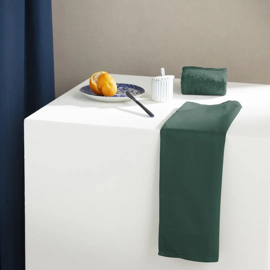 DDDDD Theedoek Logo 60x65cm - Groen - 6 Stuks