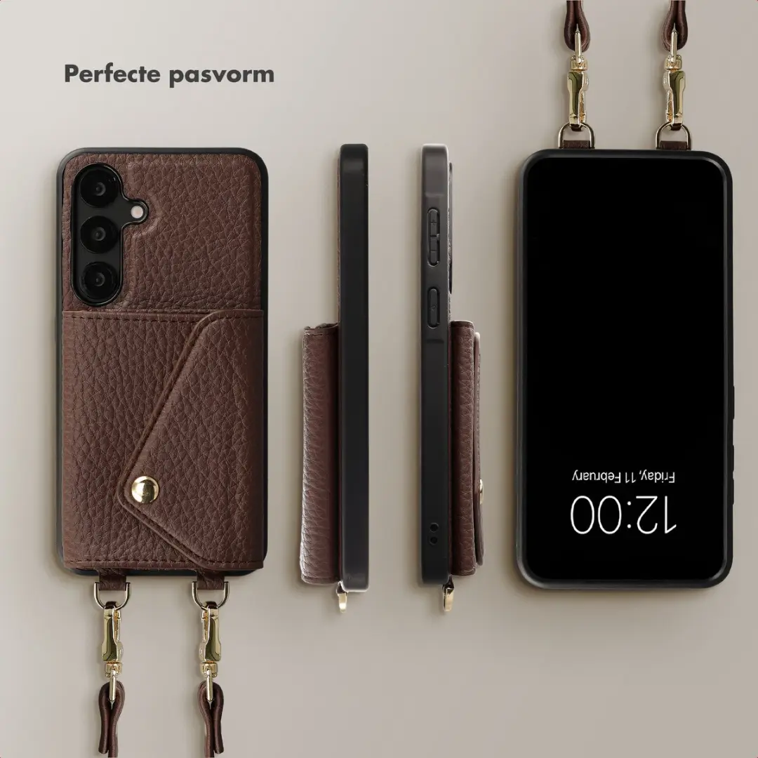 Selencia Sera Koordhoes Galaxy S24/S25 - 3 Pasjes - Chocolate Brown