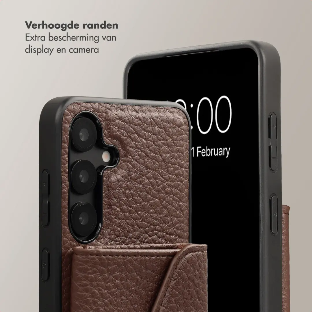 Selencia Sera Koordhoes Galaxy S24/S25 - 3 Pasjes - Chocolate Brown