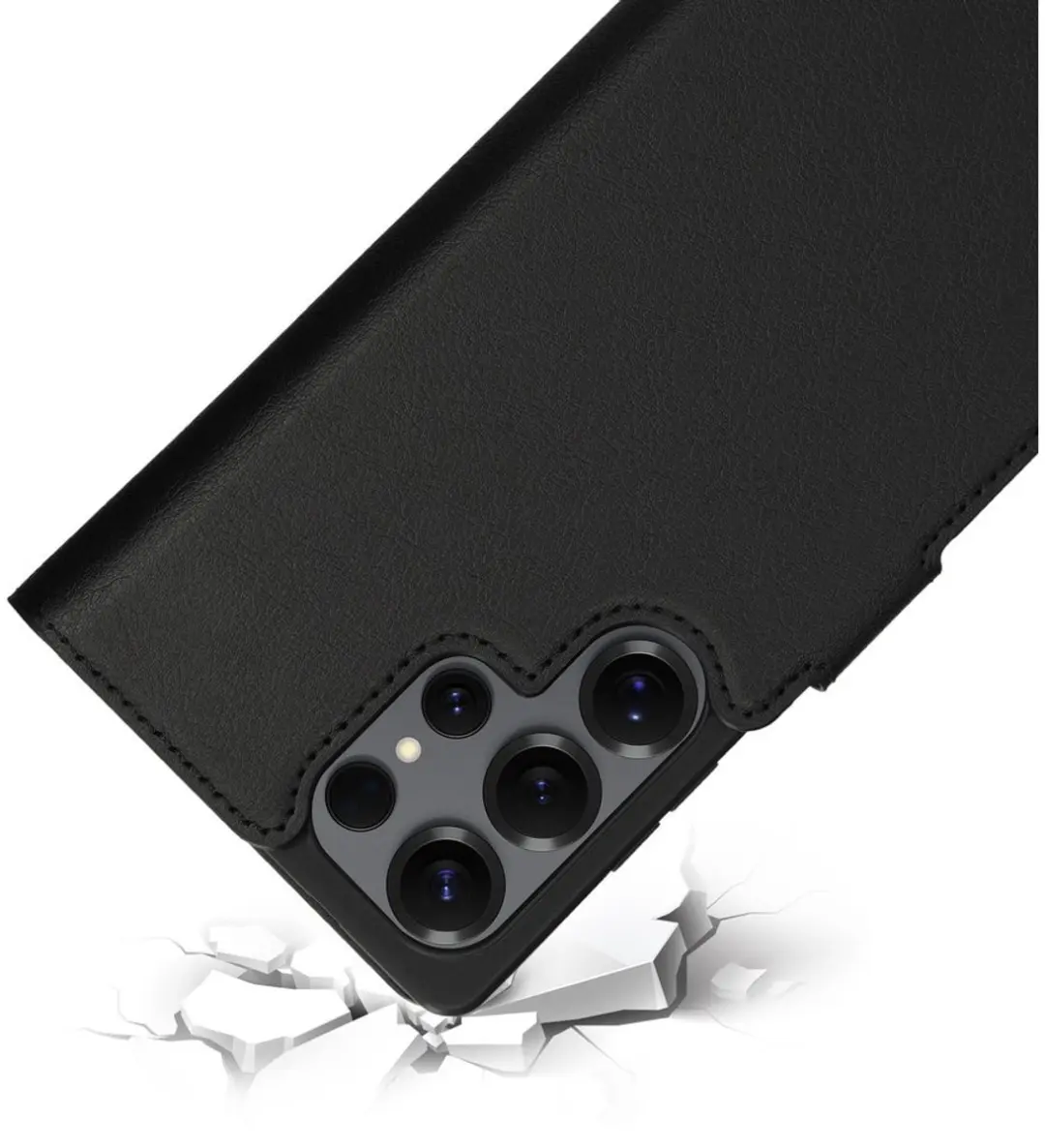 Mobiparts MP-128575 Hoesje Samsung Galaxy S25 Ultra - Wallet - Eco Leer - Zwart