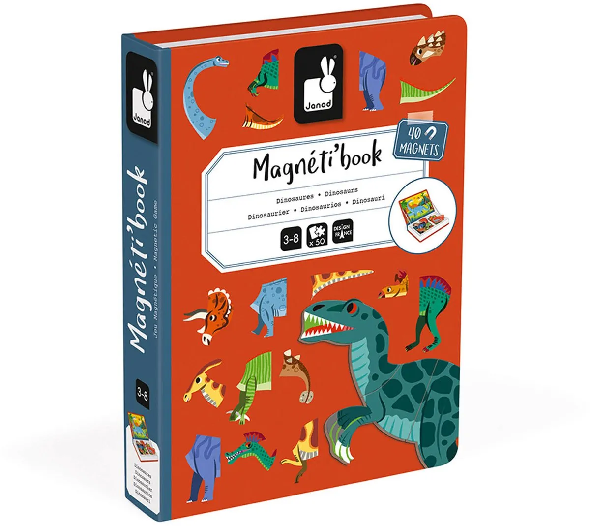 Janod Magnetibook Dinosaurus - 40 Magneten