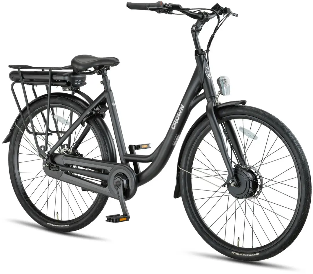 Crown Sydney Elektrische Stadsfiets 7 Versnellingen 28 Inch - 52 cm Mat Zwart