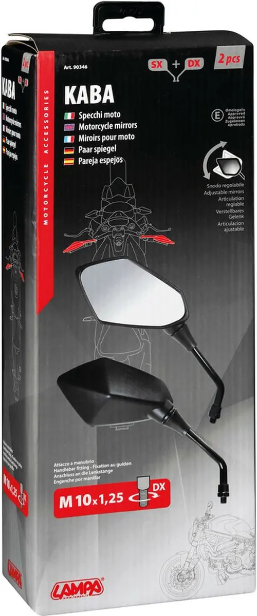 Lampa Kaba Achteruitkijkspiegels M10 - 2 Stuks