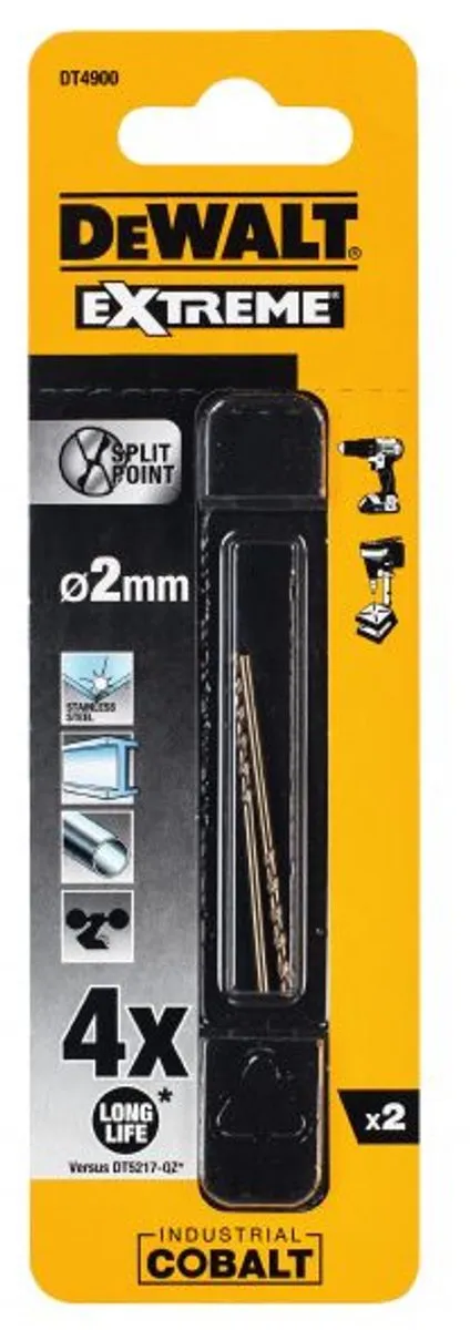 DeWalt DT4900 Cobalt Boor HSS 2.0mm - 2 Stuks