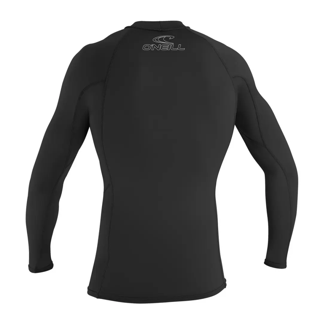 O'Neill Basic Skins L/S Rashguard Heren XXL - Zwart/Wit
