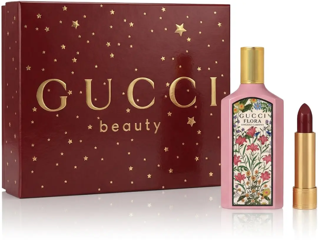Gucci Flora Gorgeous Gardenia EDP 50ml + Lipstick 509 Rouge De Beauté 1,8g