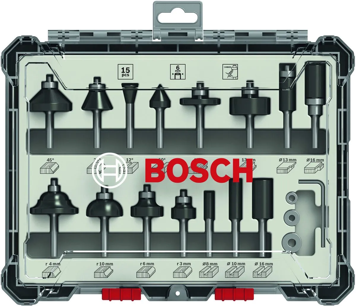 Bosch 2607017471 Frezenset 15-delig - 6mm