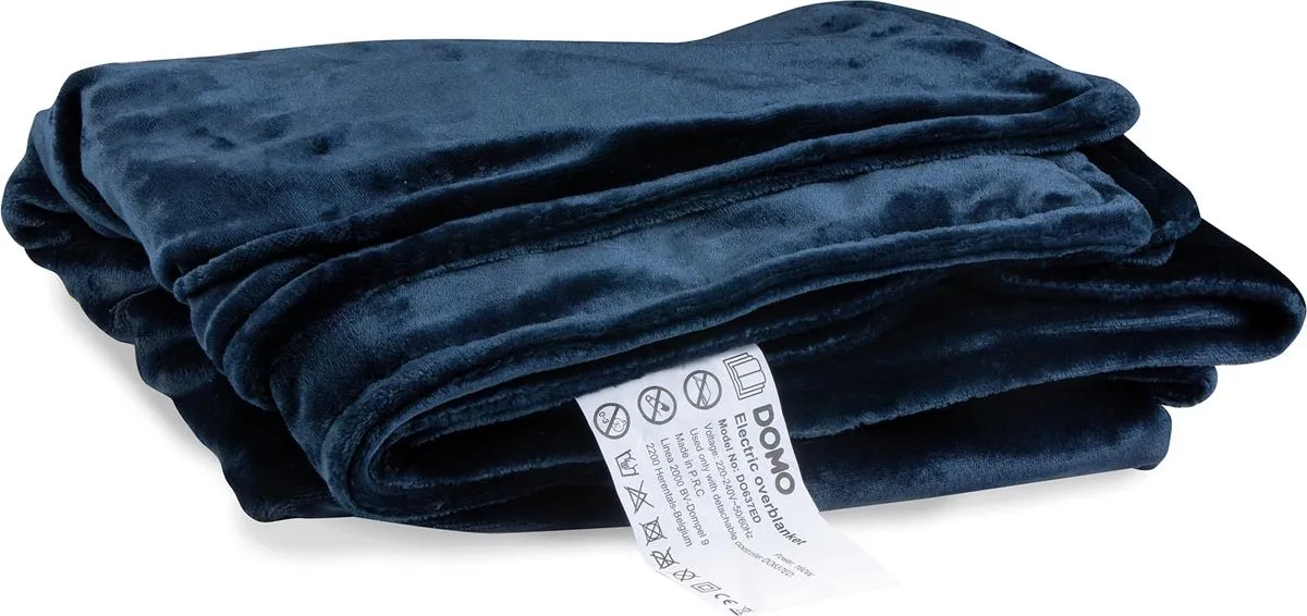 Domo DO637ED Elektrische Deken 180x130cm - 10 Standen - Blauw