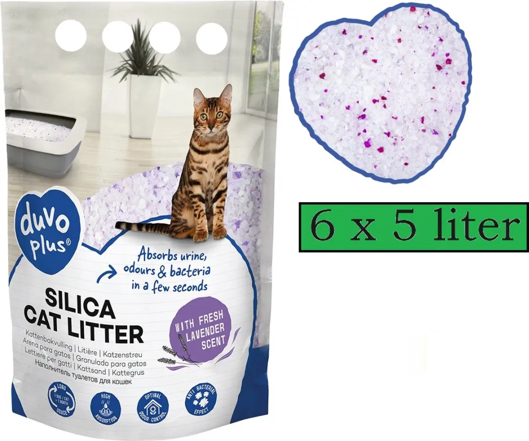 Duvo+ Silica Premium Kattenbakvulling Lavendel