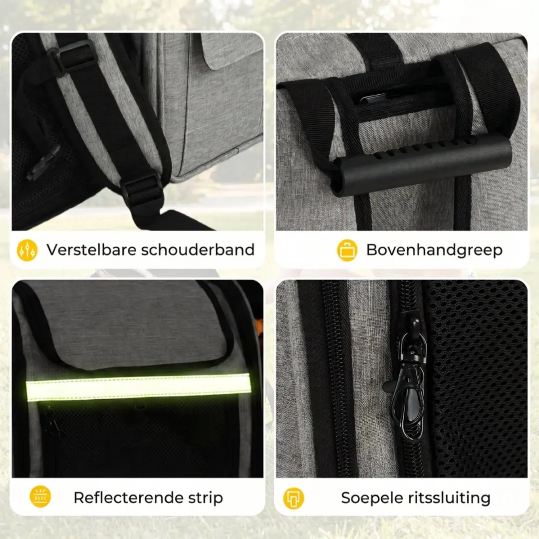 Homcom Hondenrugzak One Size - Grijs