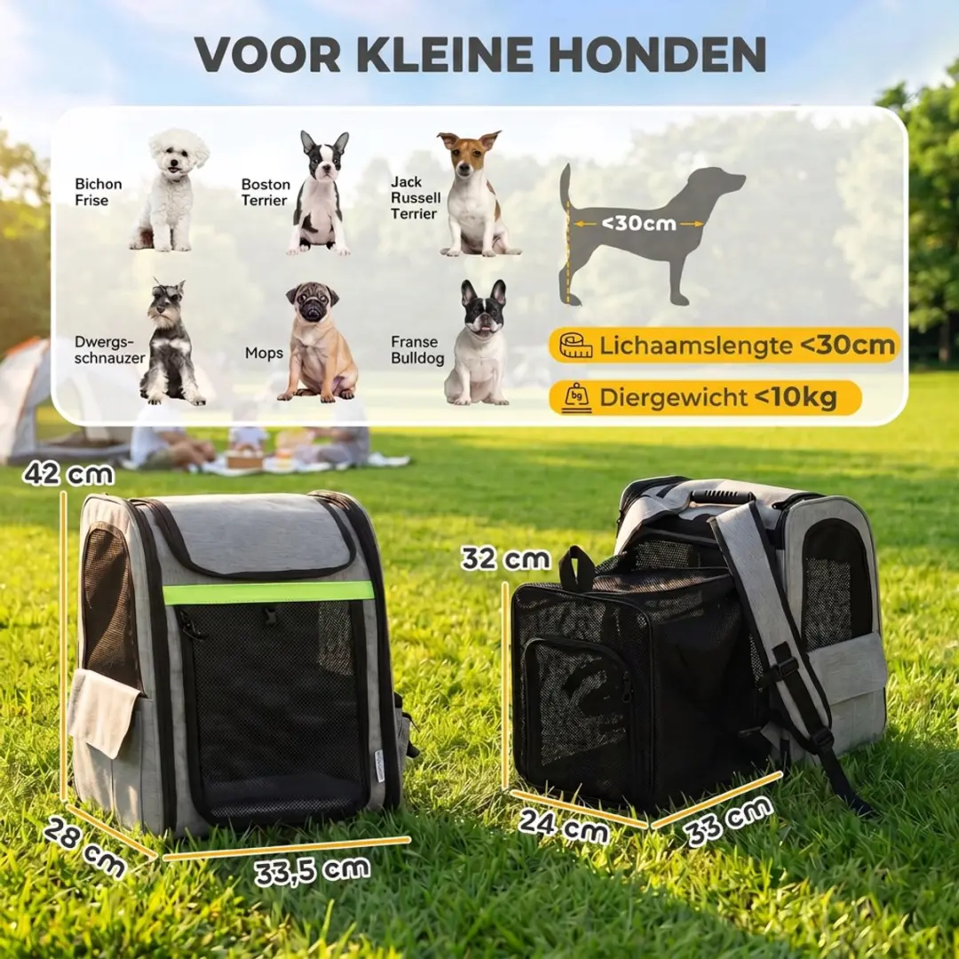 Homcom Hondenrugzak One Size - Grijs