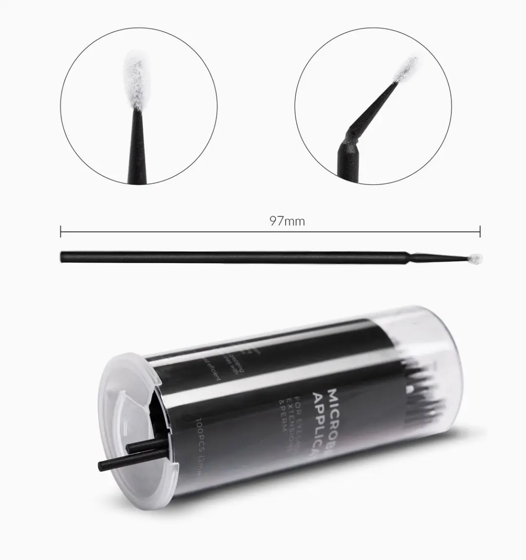 Nanolash Microbrush Applicators 2,5mm - 100 Stuks