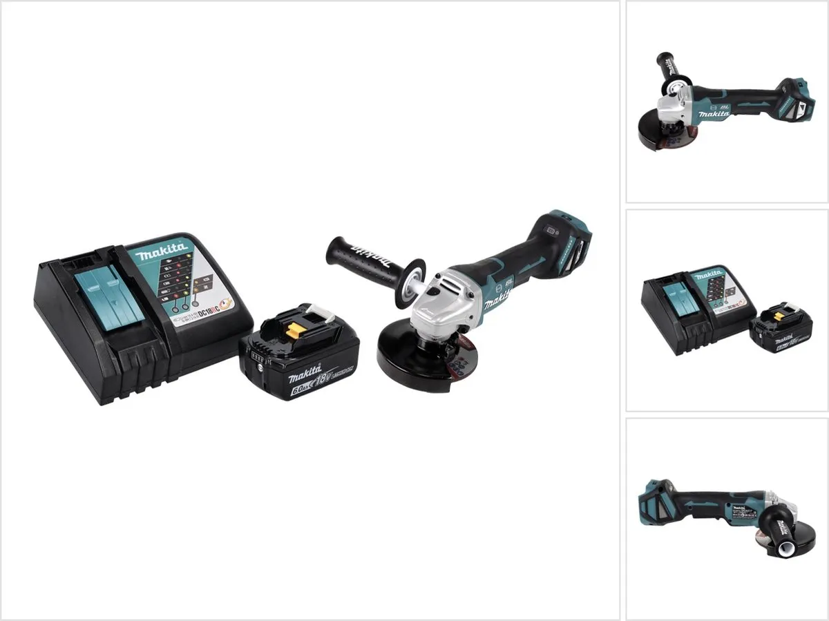 Makita DGA 517 RG1 Haakse Slijper 18V 125mm