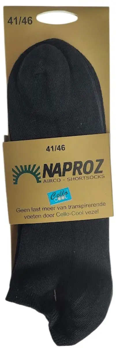 Naproz Airco Shortsocks Zwart