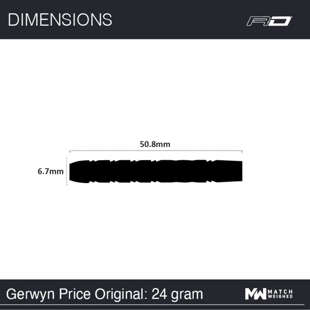 Red Dragon Gerwyn Price 90% Dartpijlen - 3 Stuks