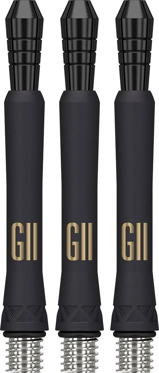 Target Power Raw Titanium G11 Black Dart Shafts - 3 Stuks