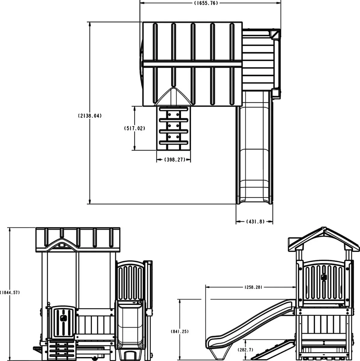 Step2 Woodland Adventure Playhouse 4906KR - Klimwand & Glijbaan