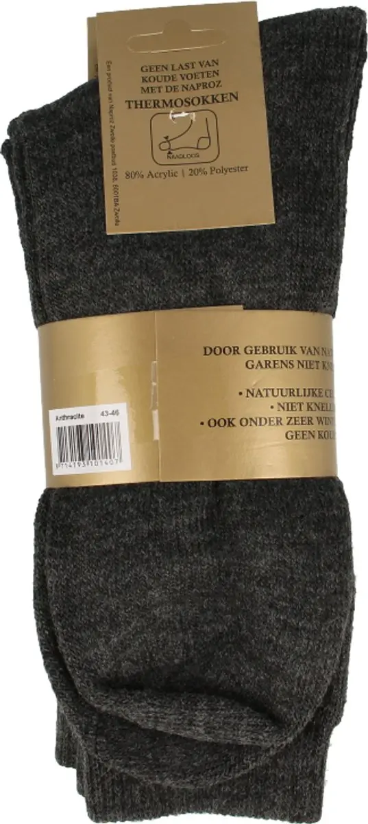 Naproz Thermo Sokken Grijs 43-46