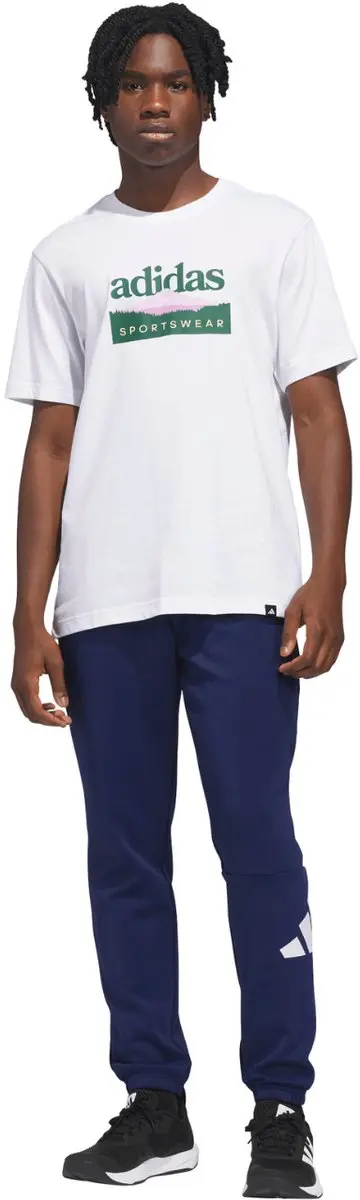 Adidas Sportsman Mountain Graphic T-shirt Heren - M - Wit