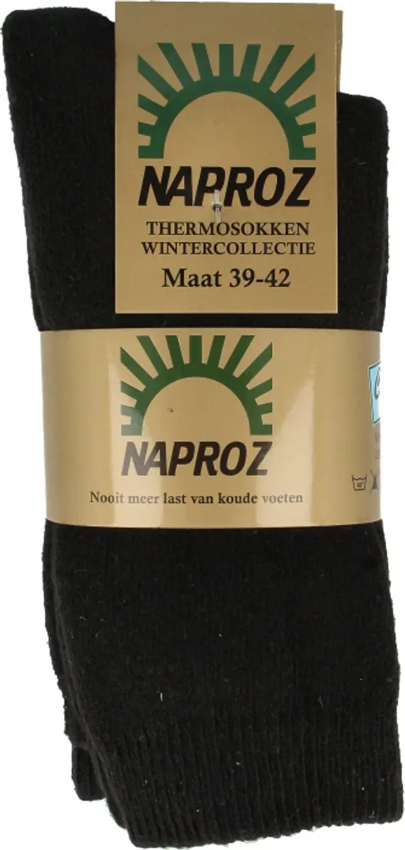 Naproz Thermo Sok - Zwart - 39-42