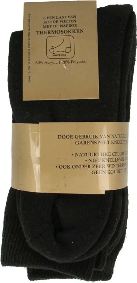 Naproz Thermo Sok - Zwart - 39-42