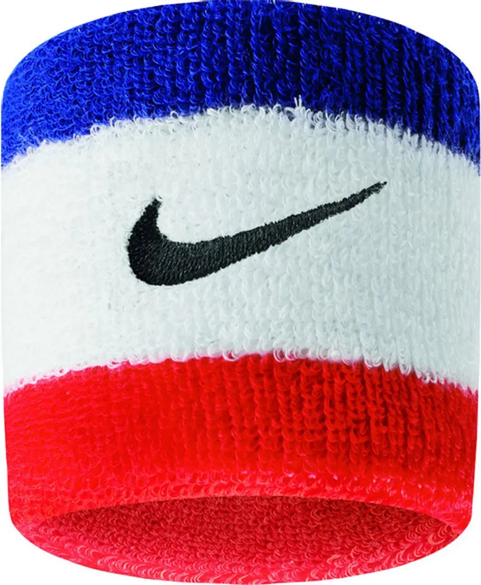 Nike Wristband - 1 Stuks - Wit/Rood/Blauw