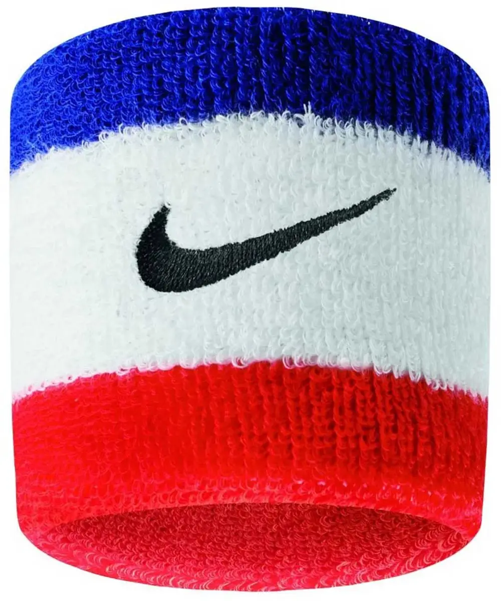 Nike Wristband - 1 Stuks - Wit/Rood/Blauw