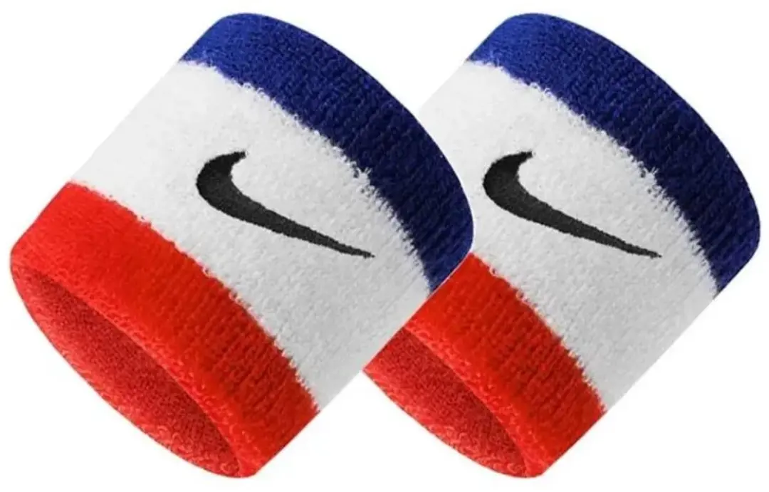 Nike Wristband - 1 Stuks - Wit/Rood/Blauw