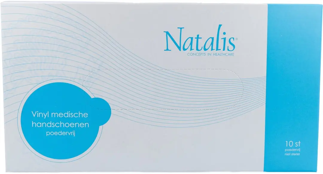 Natalis Handschoenen Vinyl - 10 Stuks Wit