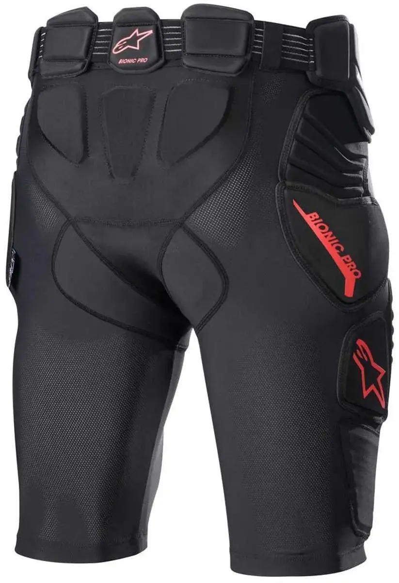 Alpinestars Bionic Pro Beschermende Shorts - L - Zwart/Rood