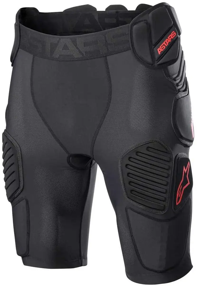 Alpinestars Bionic Pro Beschermende Shorts - L - Zwart/Rood
