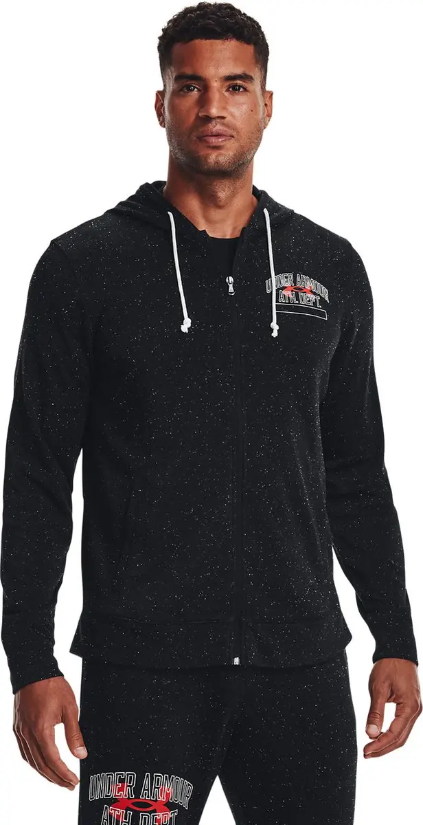 Under Armour Rival Terry Athlc Dep FZ Hoodie - LG Zwart