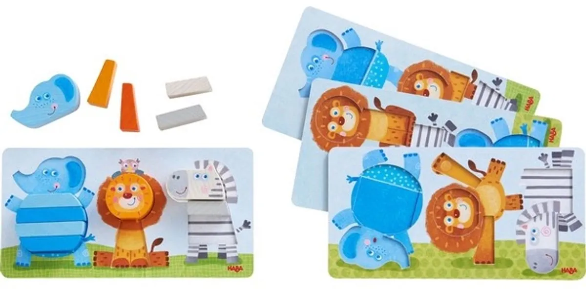 Haba Vormenpuzzel Beestachtig Wild Junior - 12-delig