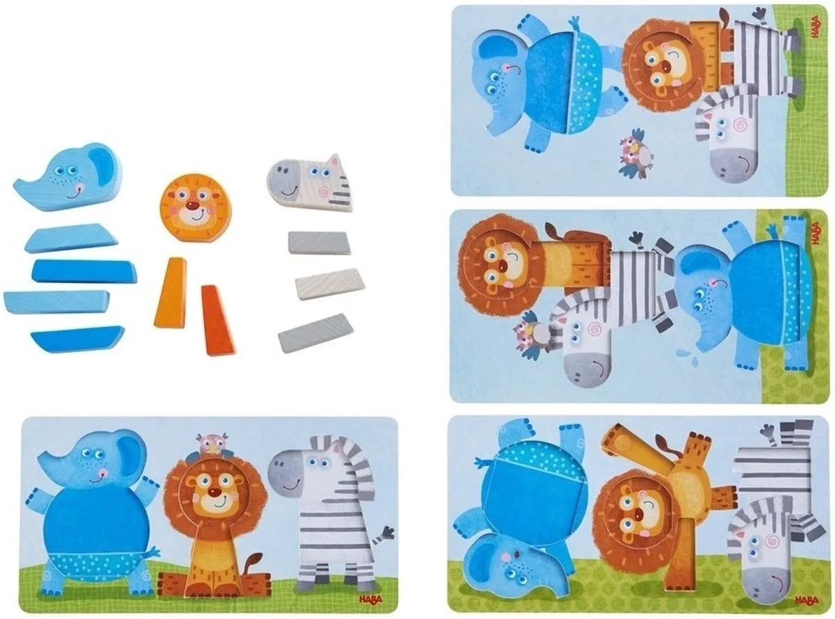 Haba Vormenpuzzel Beestachtig Wild Junior - 12-delig