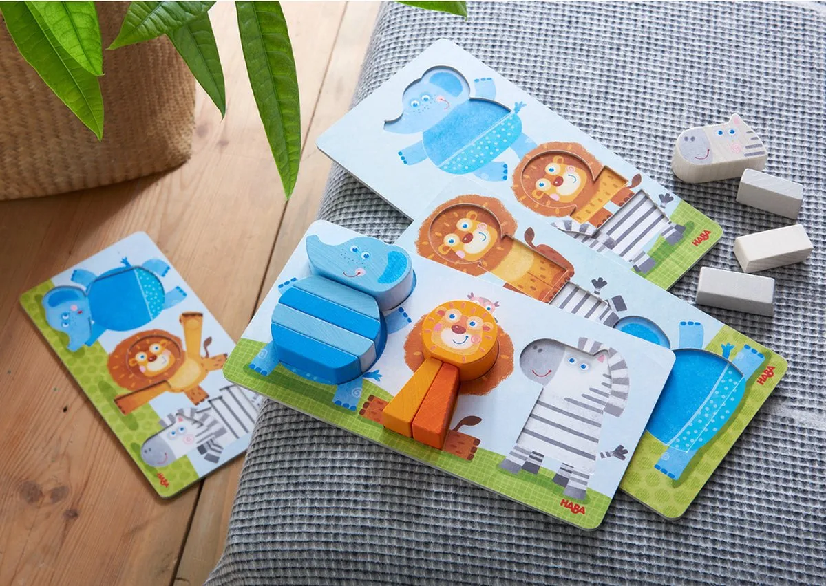 Haba Vormenpuzzel Beestachtig Wild Junior - 12-delig