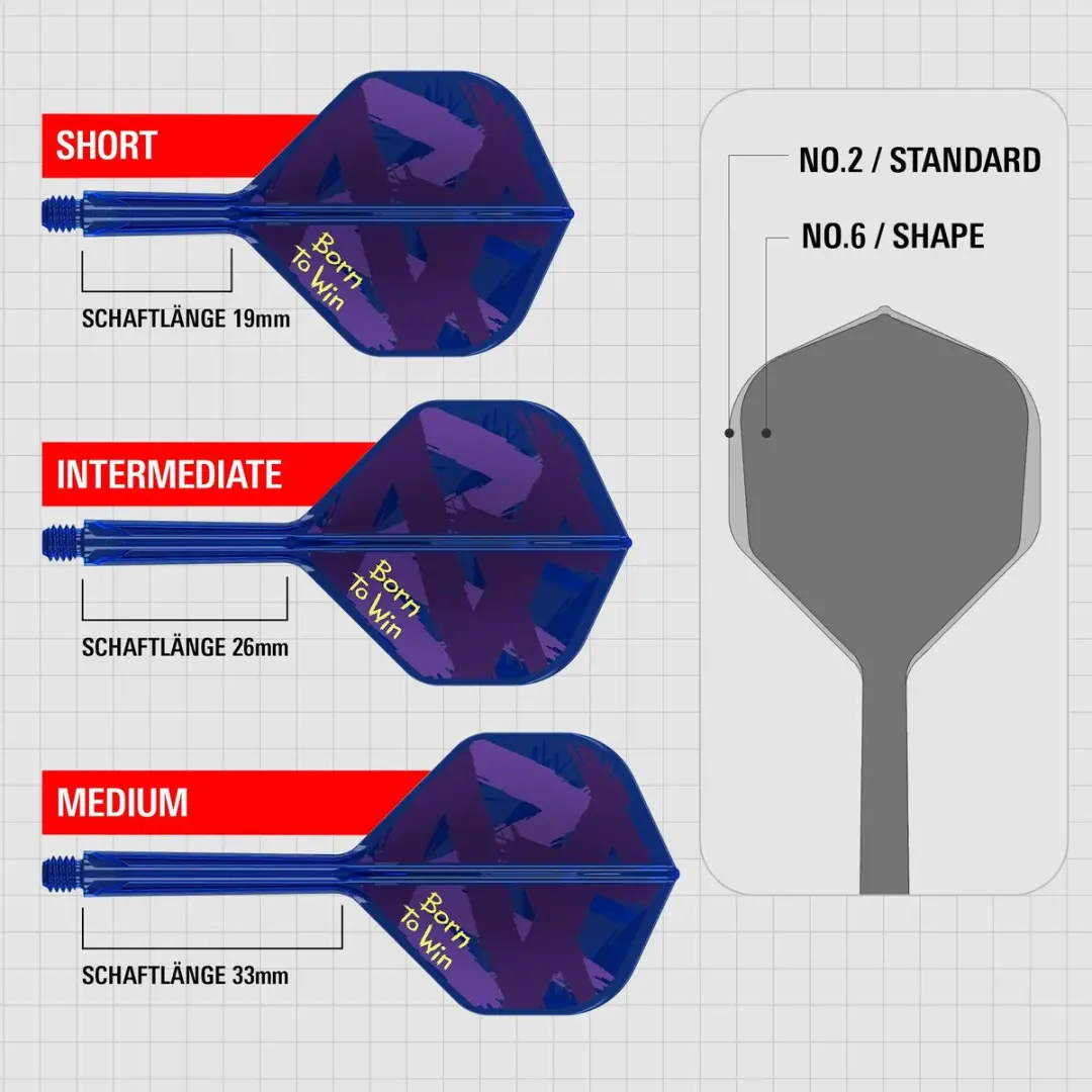 Target K-Flex Luke Littler World Champion 2026 Dart Flights - 3 Stuks - Paars