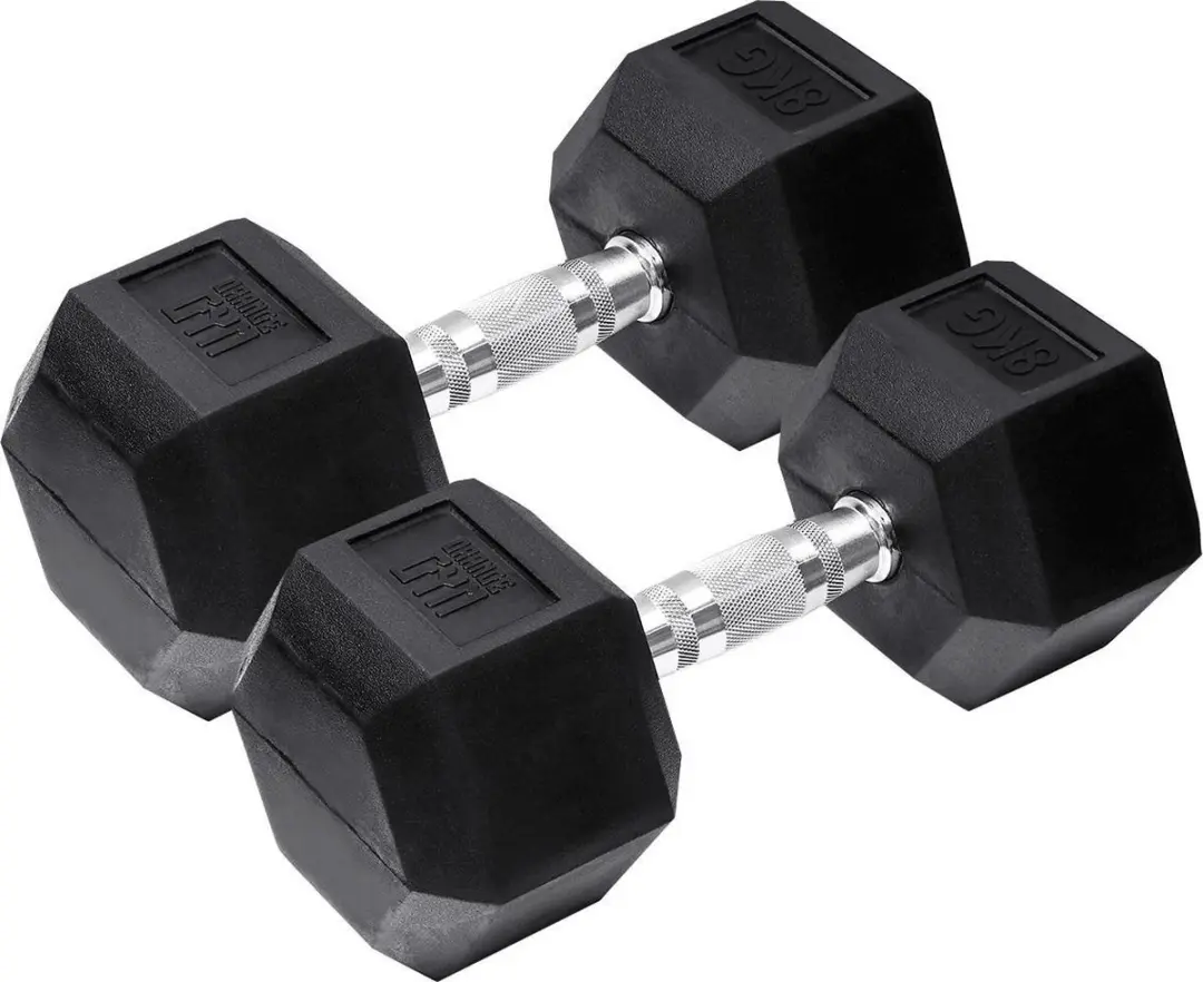 Orange Gym Hex Dumbbell 8KG