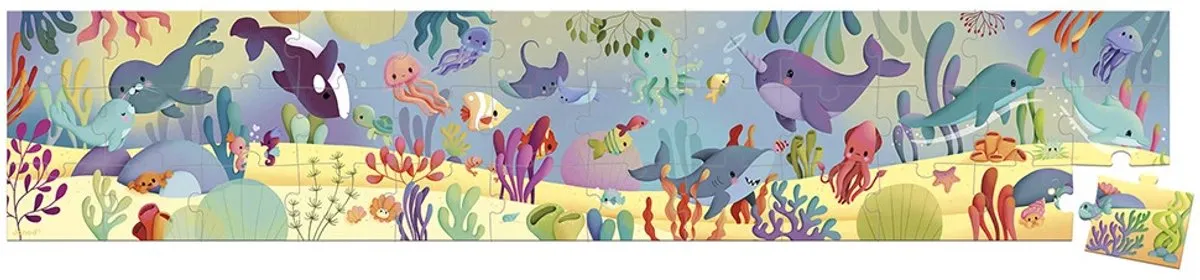 Janod Puzzel Zeedieren 36 Stuks - Panoramisch - 4+
