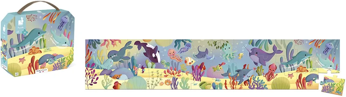 Janod Puzzel Zeedieren 36 Stuks - Panoramisch - 4+
