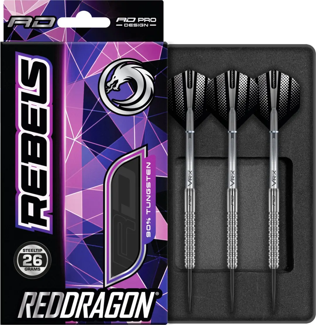 Red Dragon Rebel V1 Dartpijlen 3 Stuks - Zilver